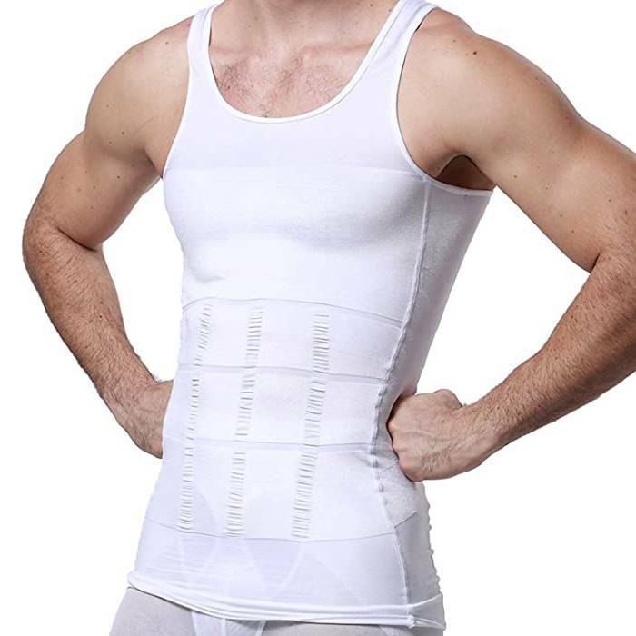 Men&rsquo;s Slimming Vest Body Shaper Abs Abdomen Compression Shirt Workout Tank Tops