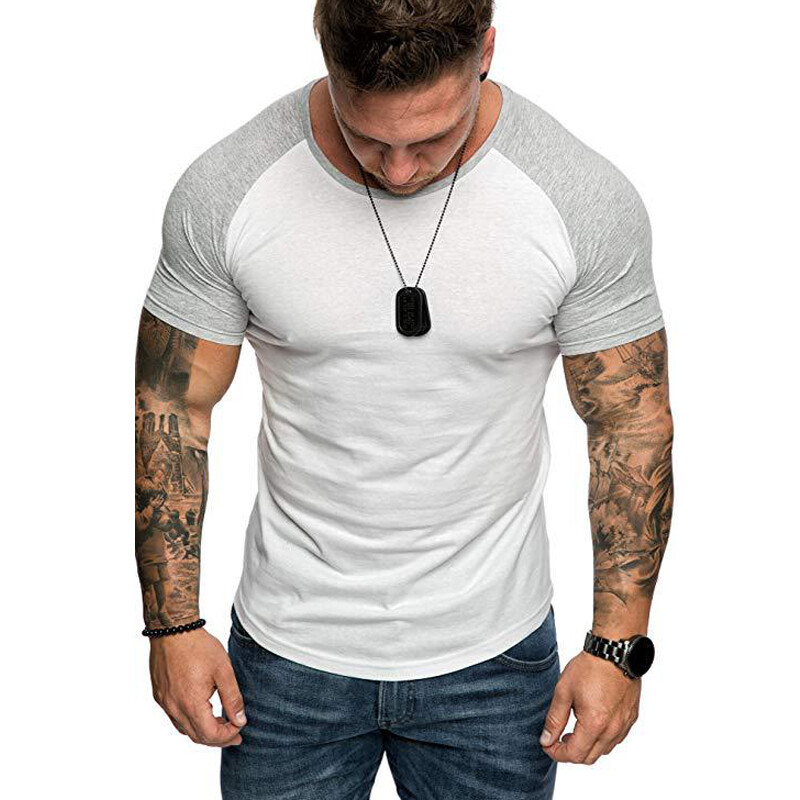 Men&rsquo;s Tight Fit Muscle T-Shirt Gym Sport Short Sleeve Tee Shirts Casual Tops