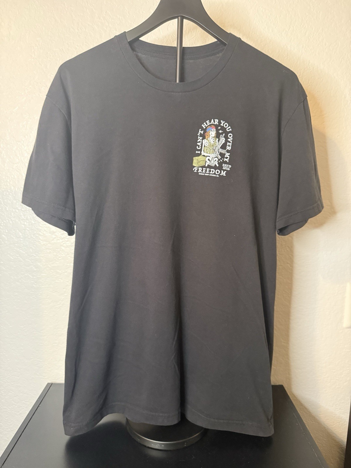 Combat Iron (Freedom) Black Athletic Fit XL 60/40 Cotton-Poly Blend