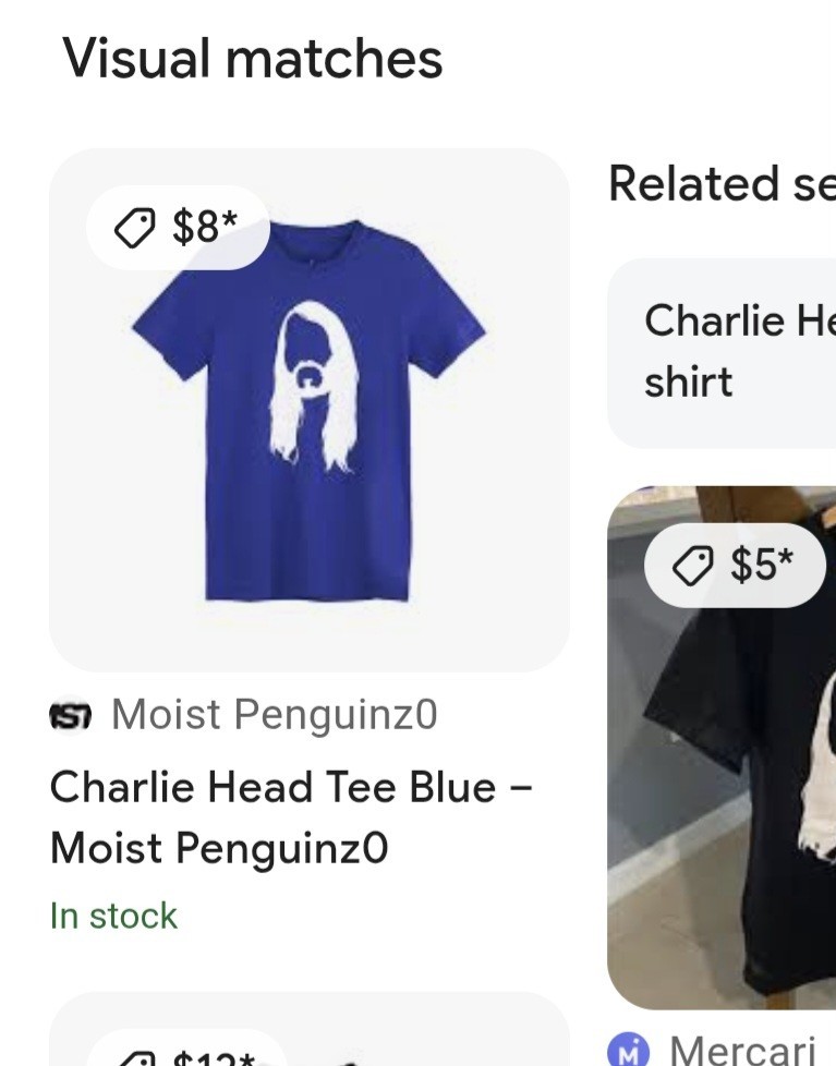 Moist Penguinz0 Charlie Head Tee Blue Short Sleeve Tshirt Sz L More Like medium