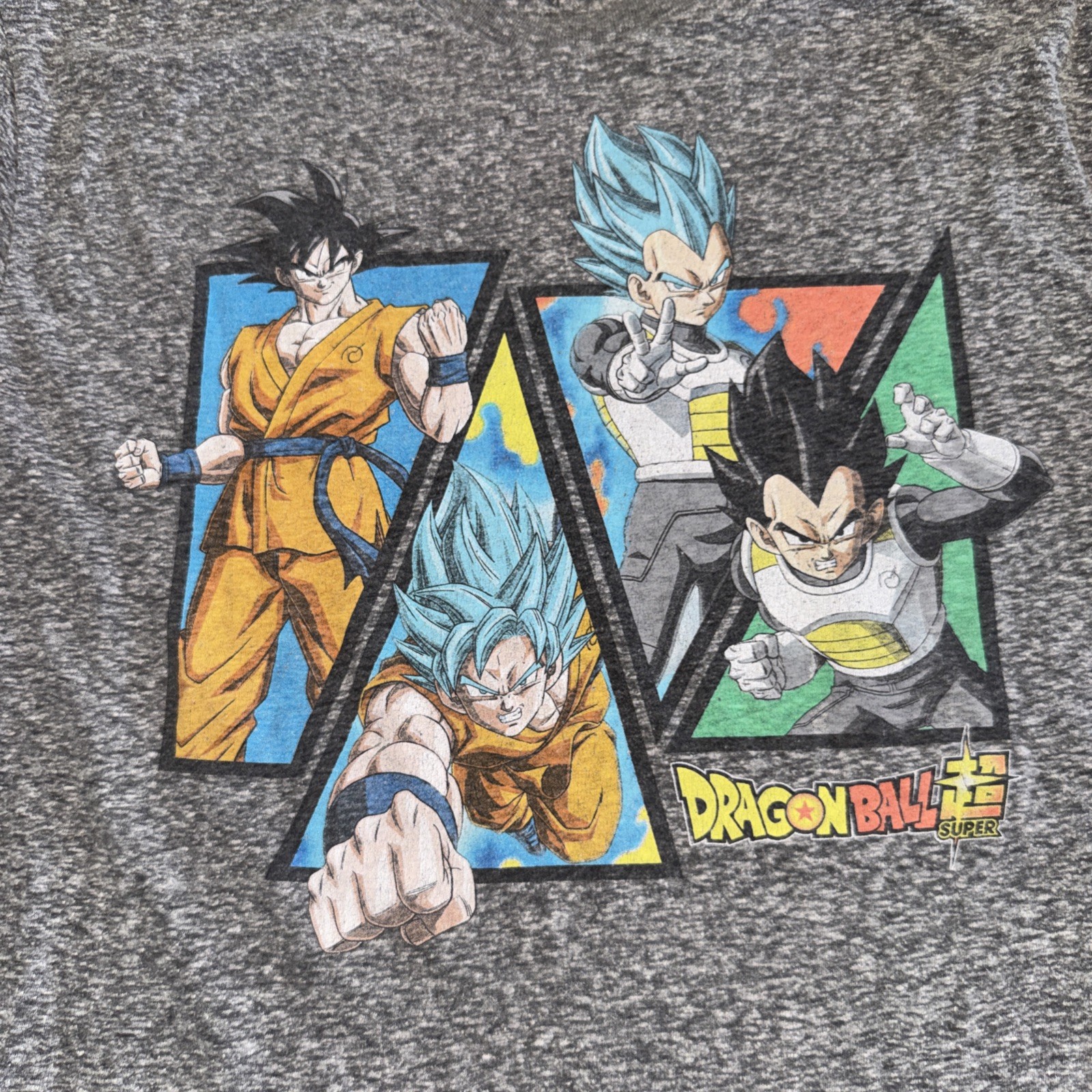 Dragonball Super Goku & Vegeta SSGSS T-Shirt Men&rsquo;s M Gray 100% Cotton
