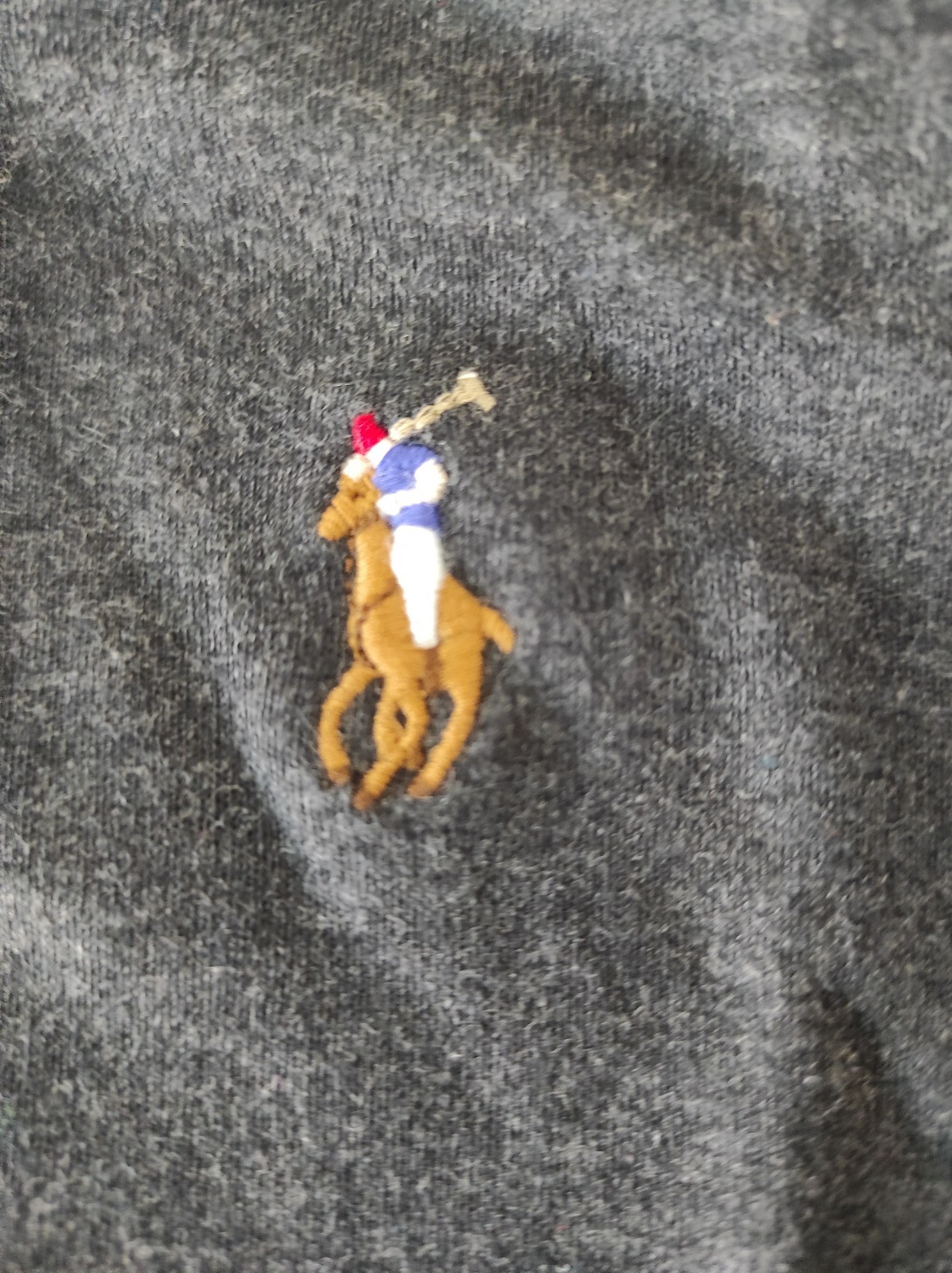 Polo Ralph Lauren Men&rsquo;s Classic-Fit Polo Shirt Gray Short Sleeve Button logo M