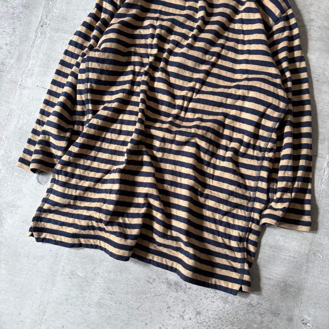 Diesel 00s Striped Henry Neck T-Shirt Short Sleeve Grunge Japan