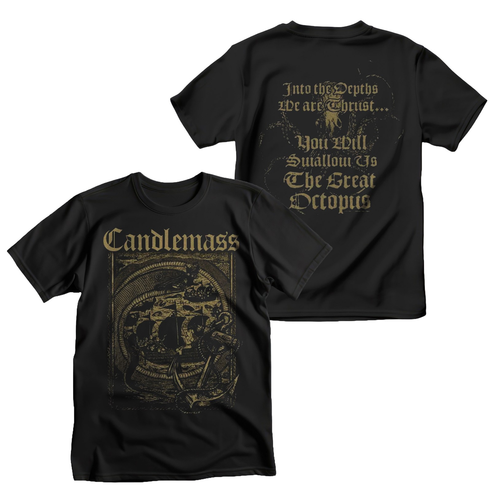 Authentic Candlemass The Great Octopus T-Shirt S-2XL NEW