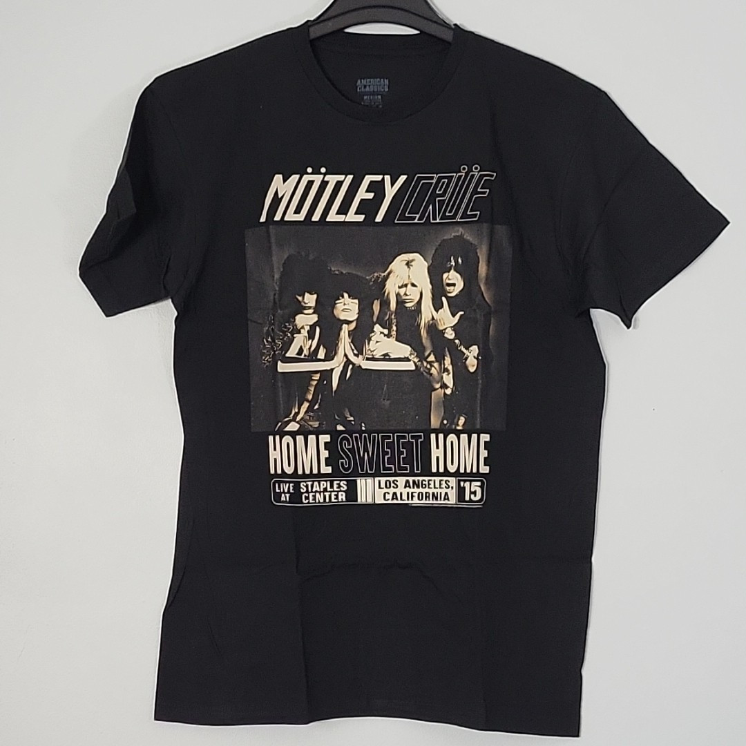 MOTLEY CRUE Home Sweet Home M MEDIUM Official T-Shirt Black Mens Band Logo