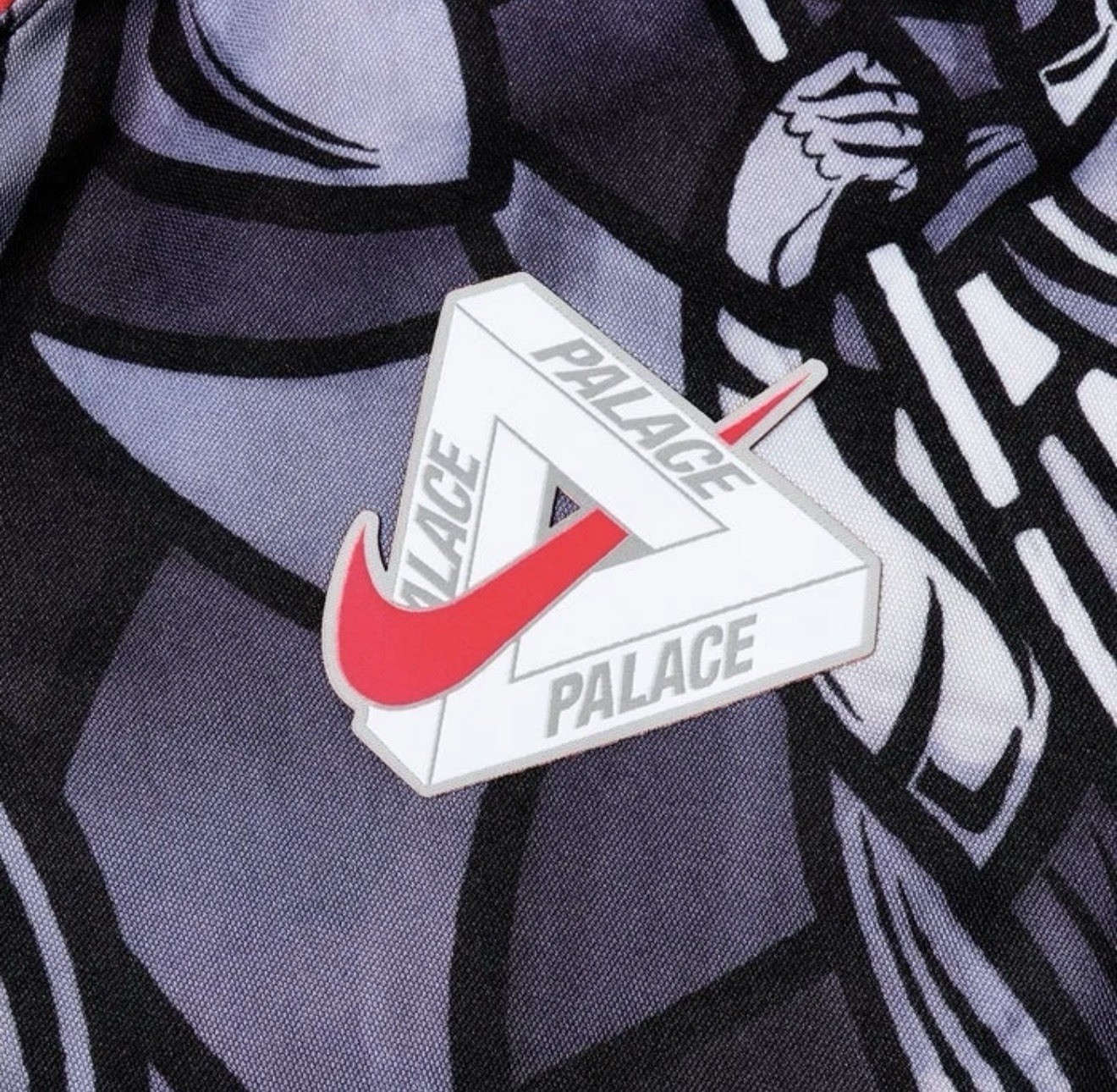 Palace x Nike England Dri-FIT Football Jersey Pewter Grey/Bright Crimson Medium
