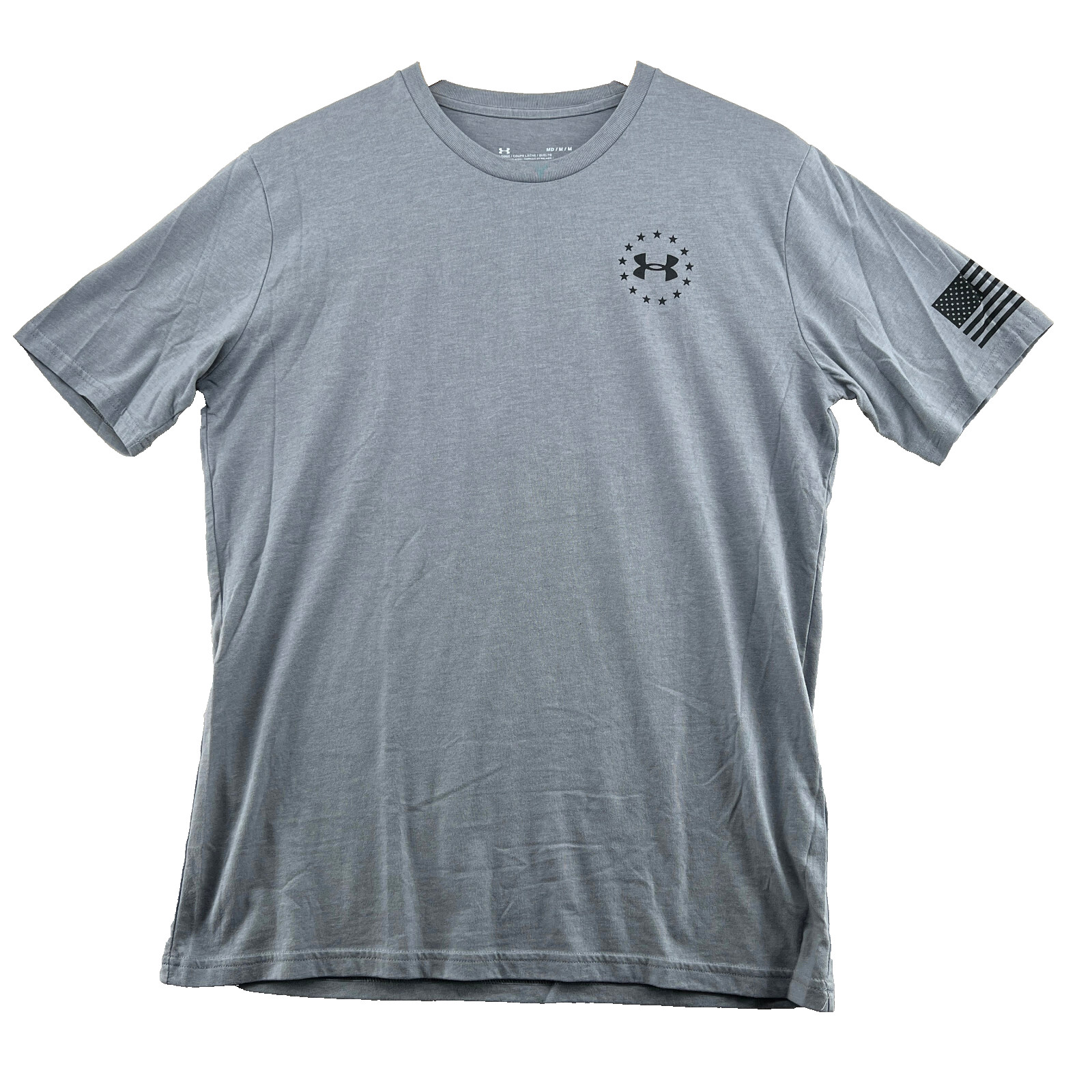 Under Armour Heatgear Loose Fit Men&rsquo;s Size M Solid Gray Crew-Neck T-Shirt