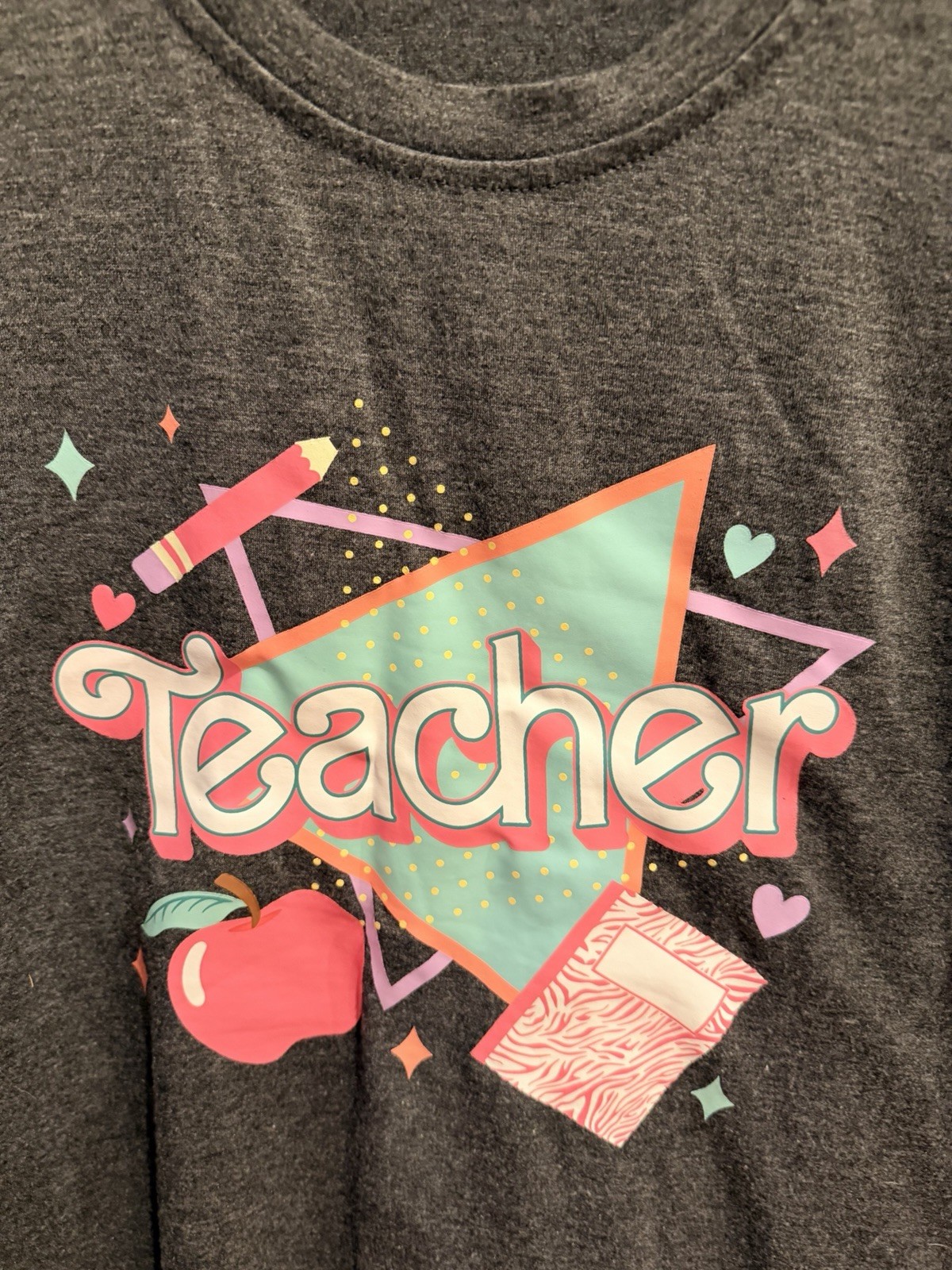 Lot of 3 Teacher T Shirts Size S Classroom School Graphic Tees Soft Stretch