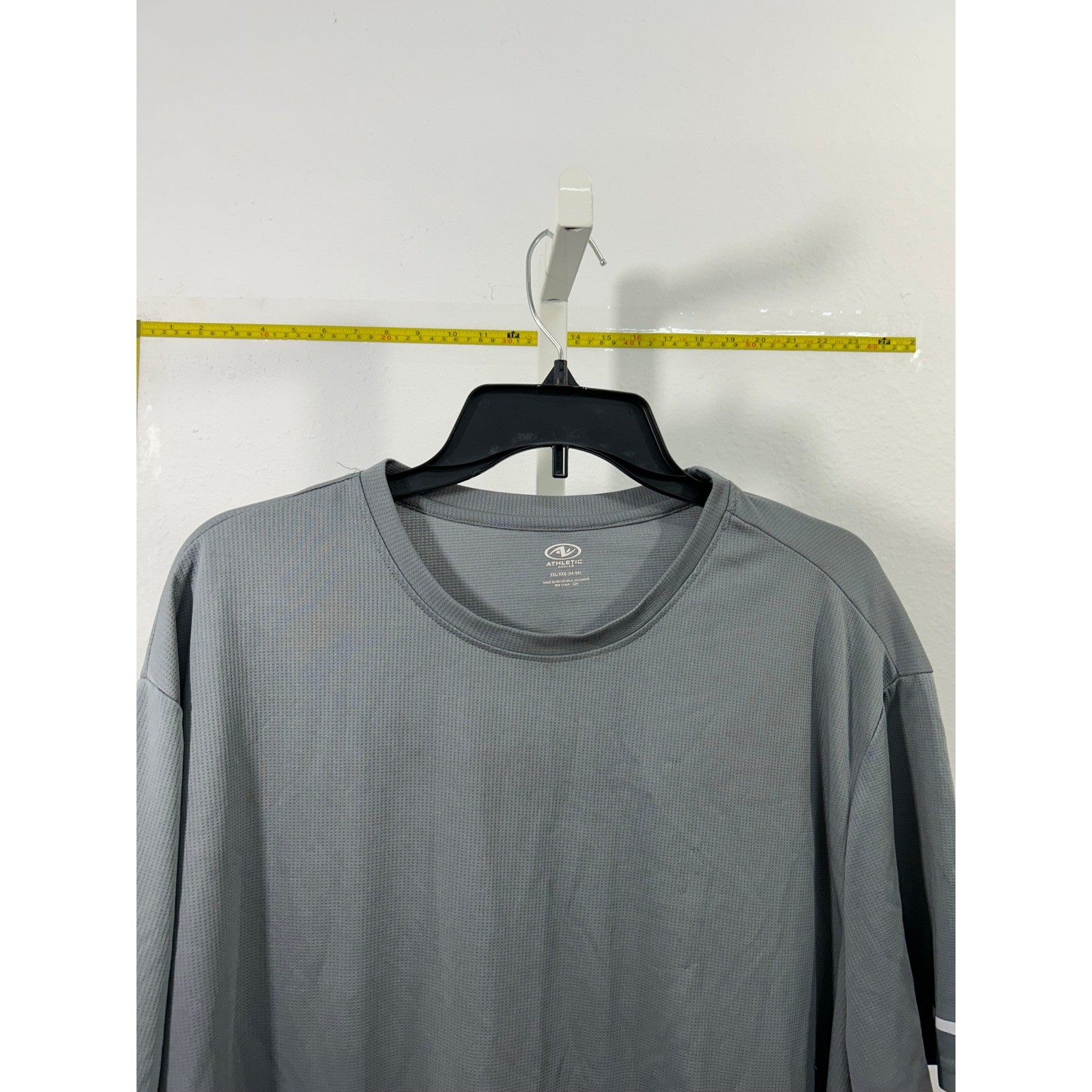 Athletic Works DriWorks Mens 3XL Gray Short Sleeve Performance T-Shirt RN52469