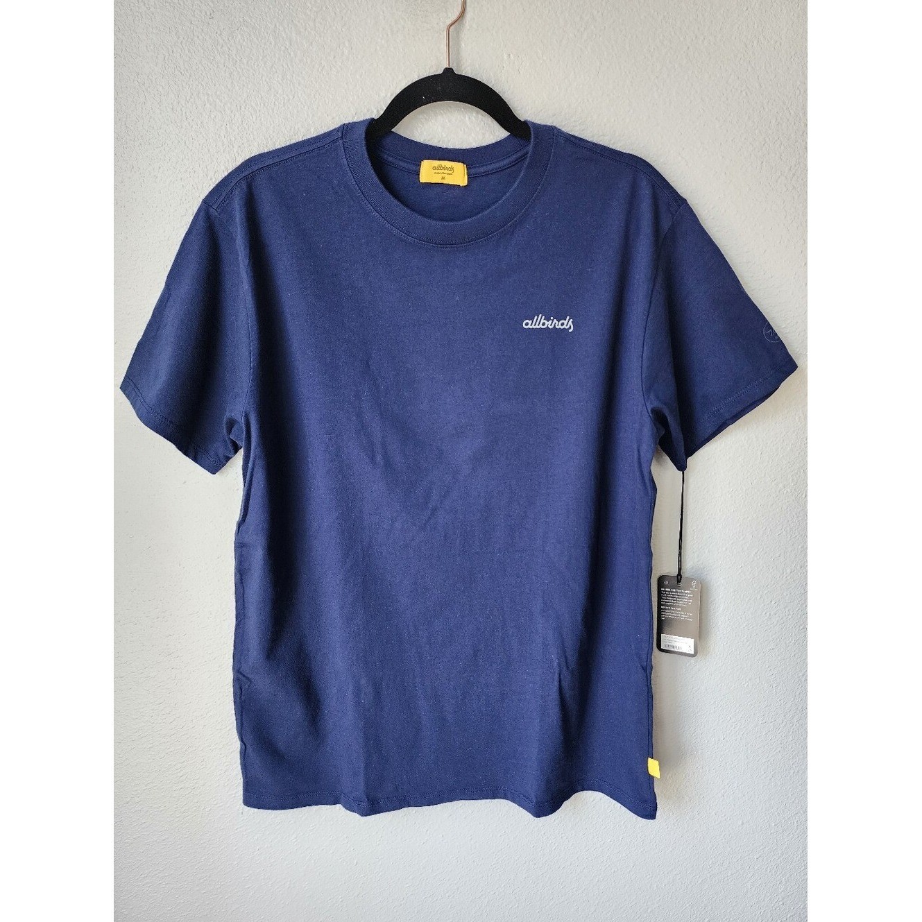 allbirds Unisex NWT Allgood Cotton Logo Short Sleeve Tee Size Medium Deep Navy