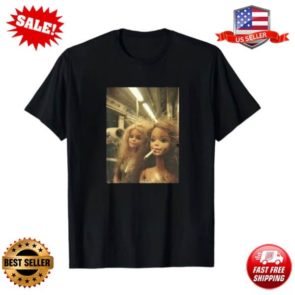 Funny Disgusting Doll face Meme Smoking Y2K Sarcastic Gift T-Shirt