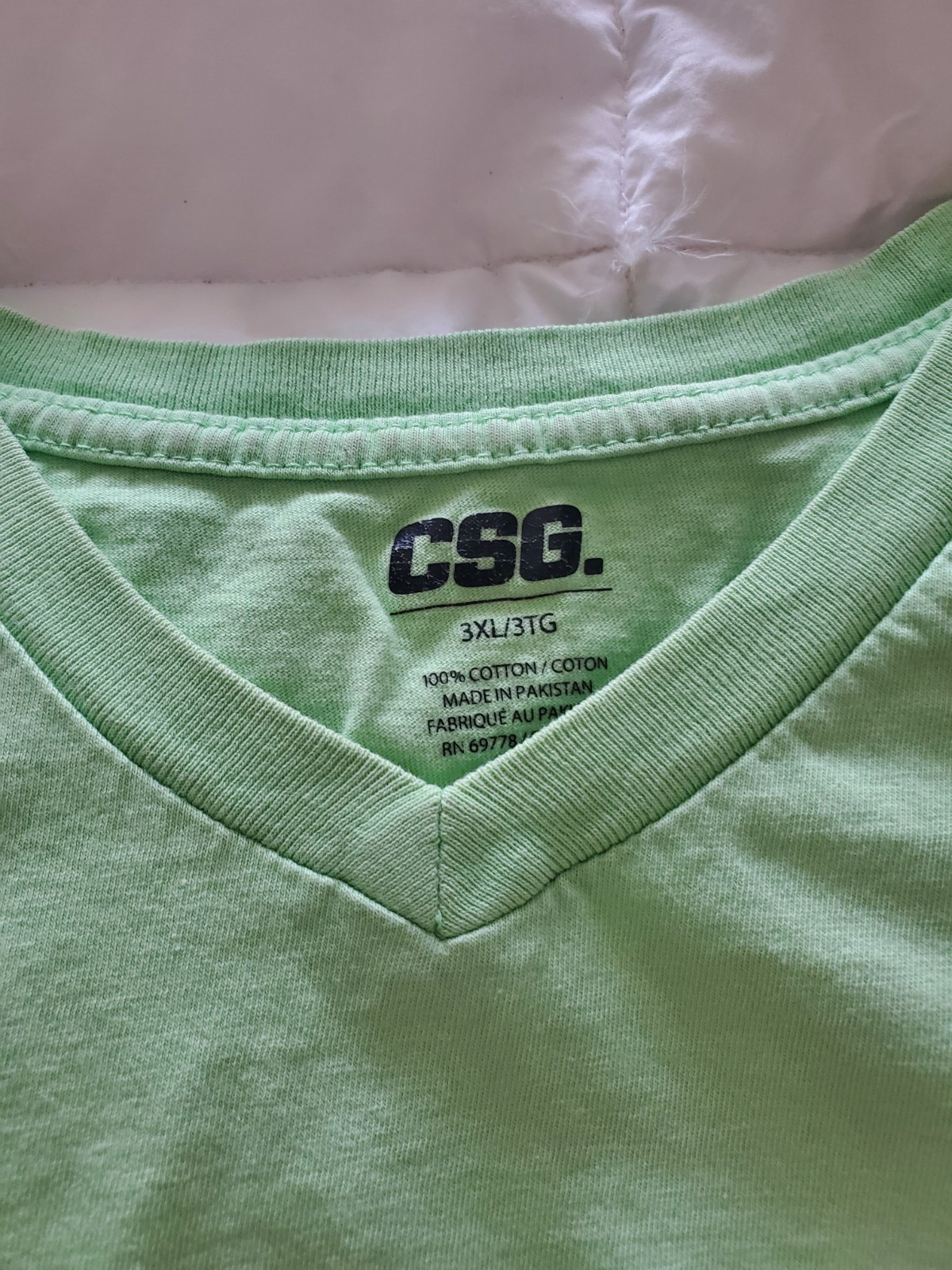 CSG Lt. Green Work T-Shirt, Men&rsquo;s, Size 3XL, 0166