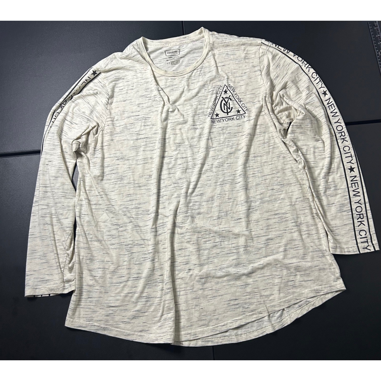 The Foundry Supply Co Cream Long Sleeve Shirt Mens 3XLT