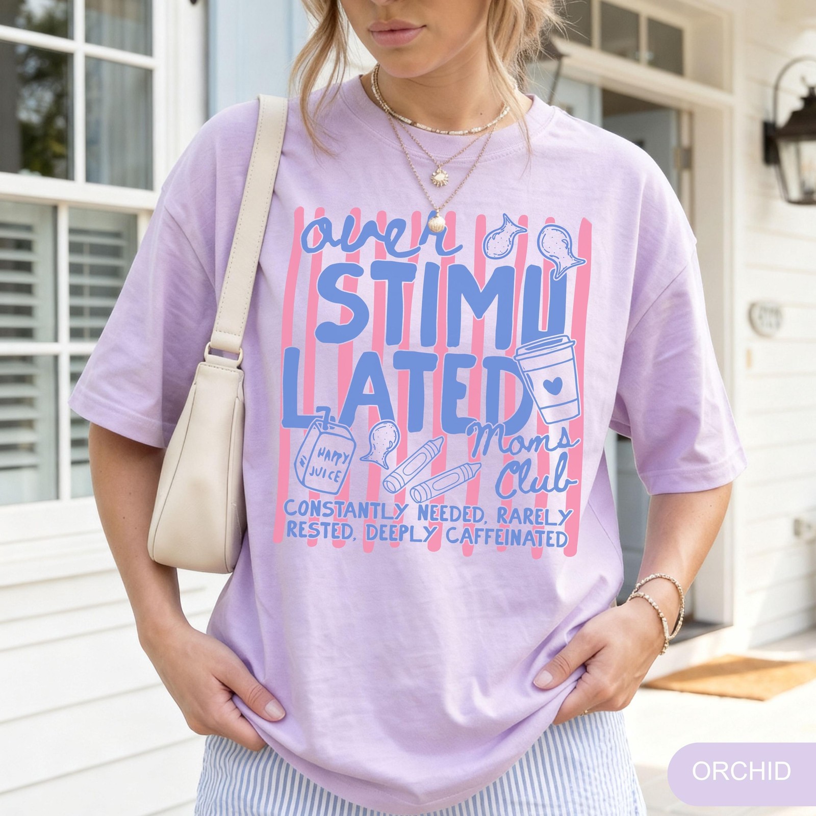 Overstimulated Moms Club Shirt, Funny Retro Mom Life T-Shirt, Gift for Mom