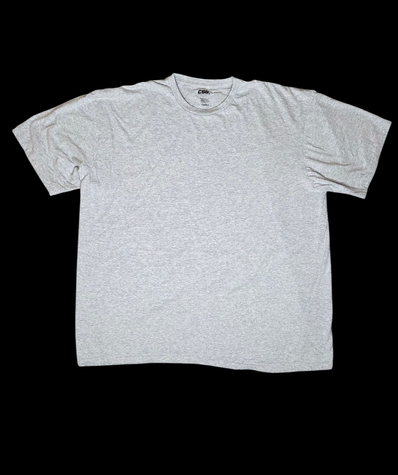 CSG Shirt Mens 4XL Heather Gray Crewneck Short Sleeve 100% Cotton Big & Tall