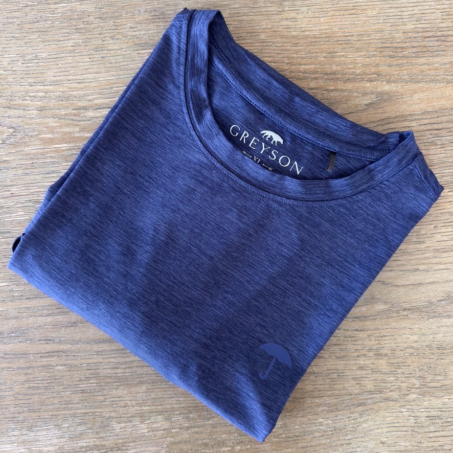 Greyson x Travelers Golf Performance Brrr Tech-UPF-4 Way Stretch Tee-Navy-Sz XL