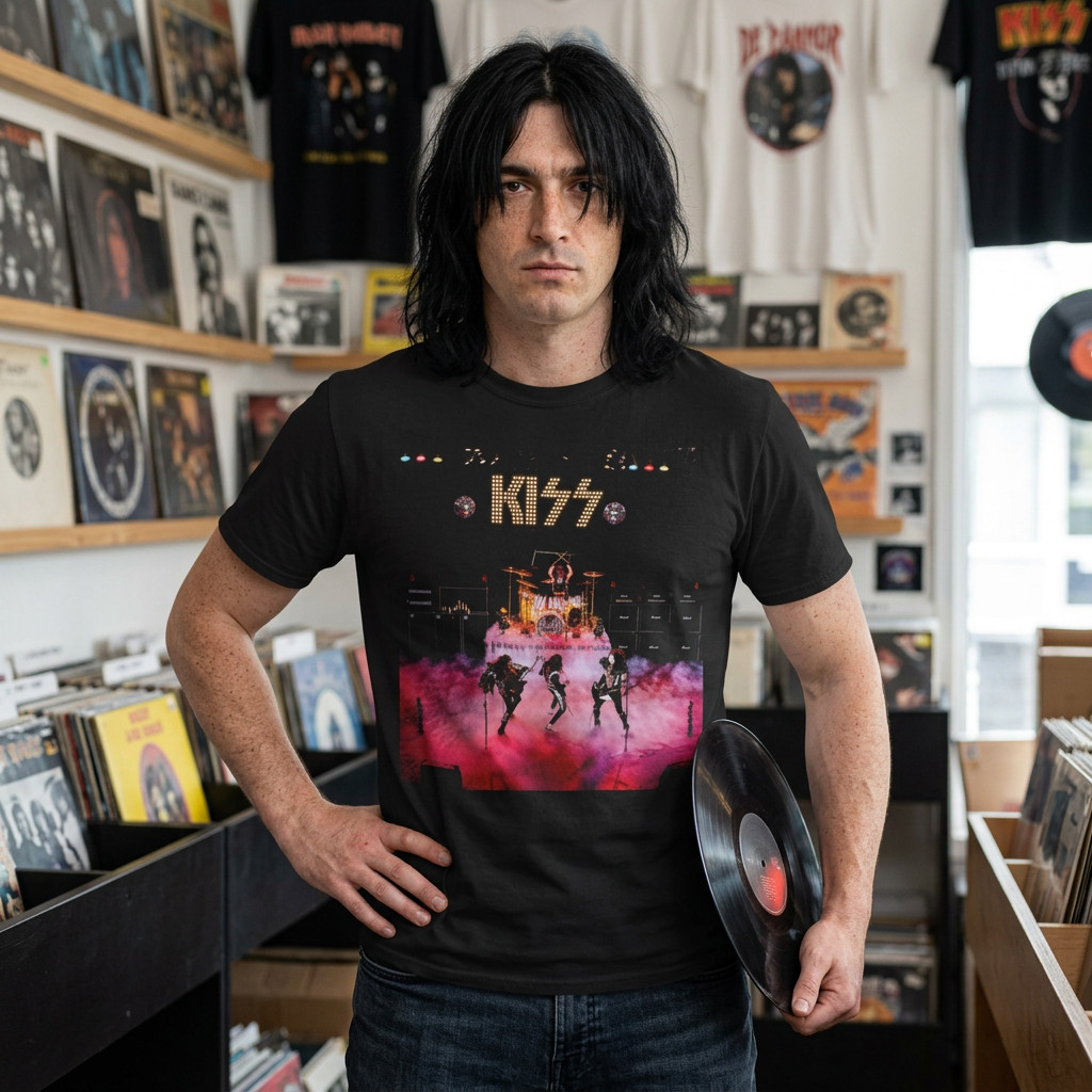 KISS Band Concert Photo Alive! Photo-Video Session T-Shirt | Rock Band Tour Tee