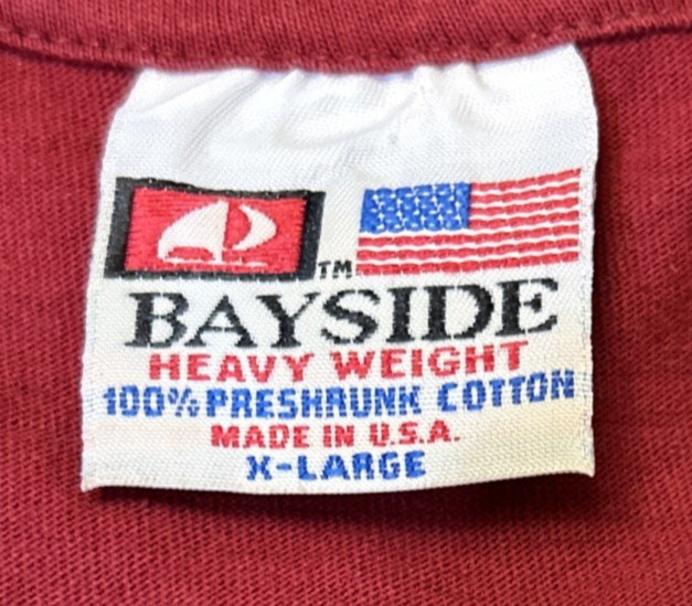 Machinists Union Logo T-Shirt XL First in Aerospace IAM Bayside USA Red Cotton