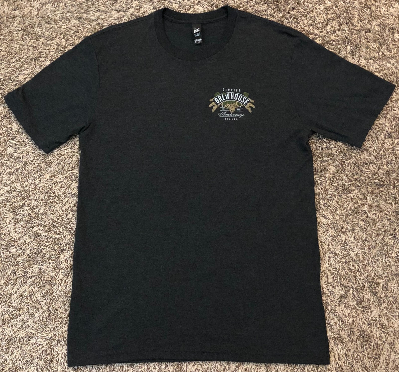 Glacier Brewhouse Anchorage Alaska Big Woody Barley Wine T-Shirt Size Medium