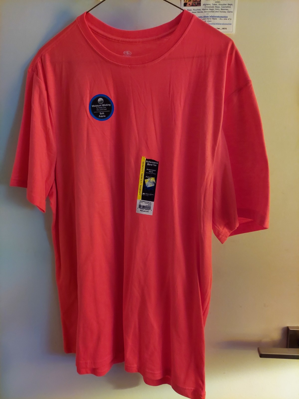 Athletic Works, orange t-shirt, size L, short sleeves, unisex