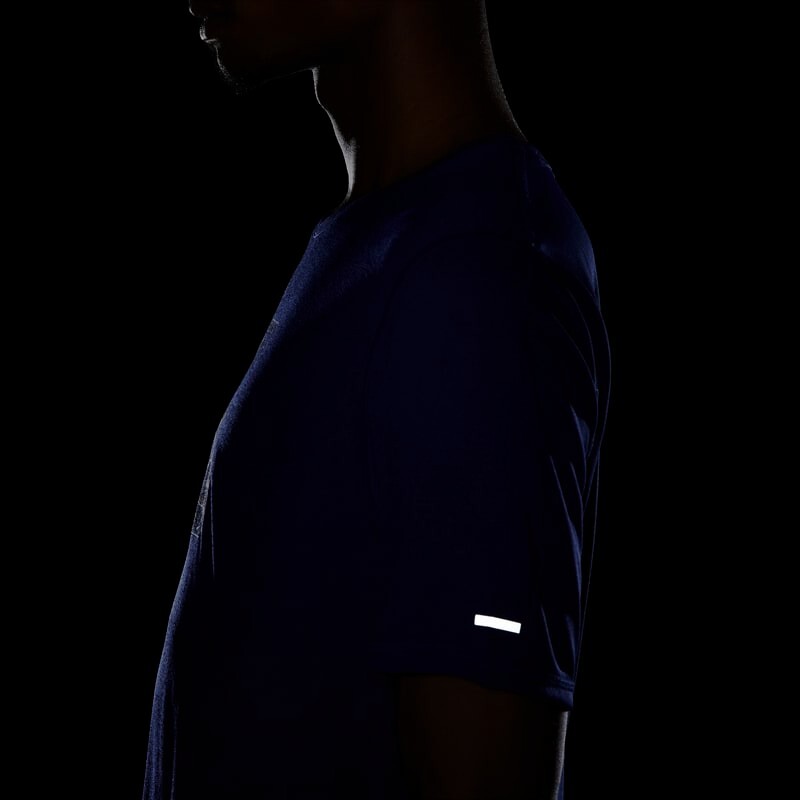 Nike Men&rsquo;s Dri-FIT Miler DYE Blue Short Sleeve Graphic Running Tee DQ6508-455 M
