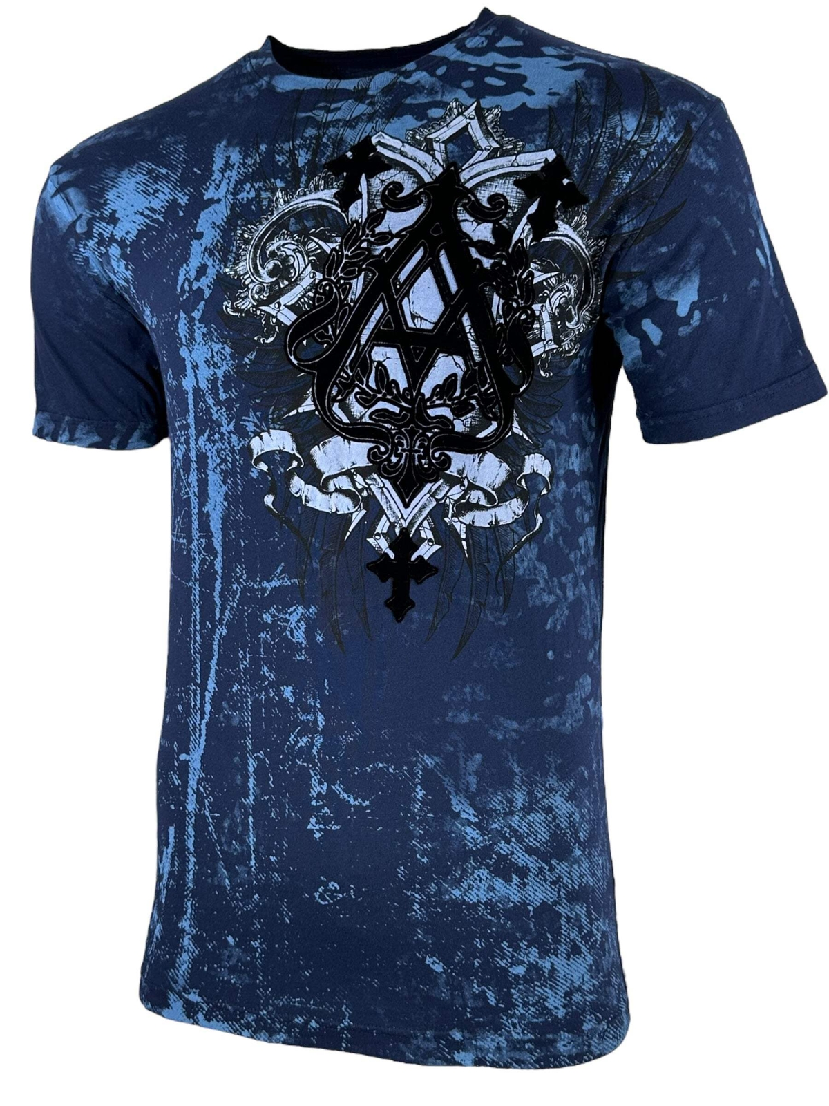 Archaic by Affliction Men&rsquo;s T-Shirt Helix Biker Cross Y2K S-5XL