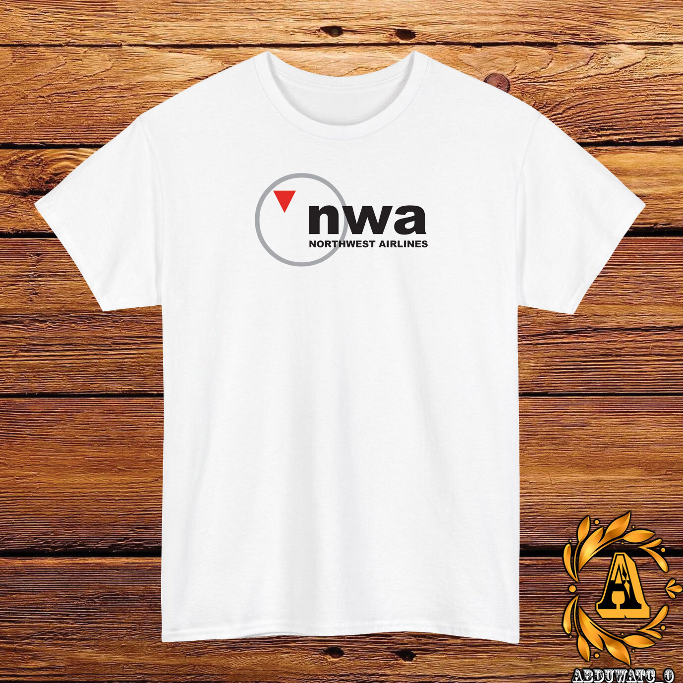 NWA Northwest Airlines LOGO T-Shirt Black/Grey/White/Navy /Red/Light Blue S-5XL