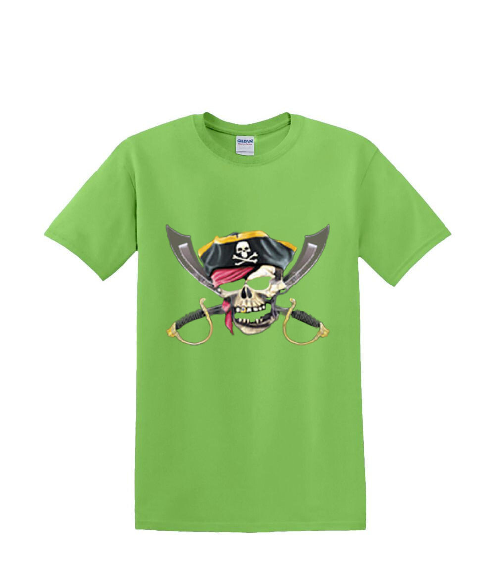 T-Shirt S to 2xl 3xl – PIRATE SKULL SWORDS fun humor adult
