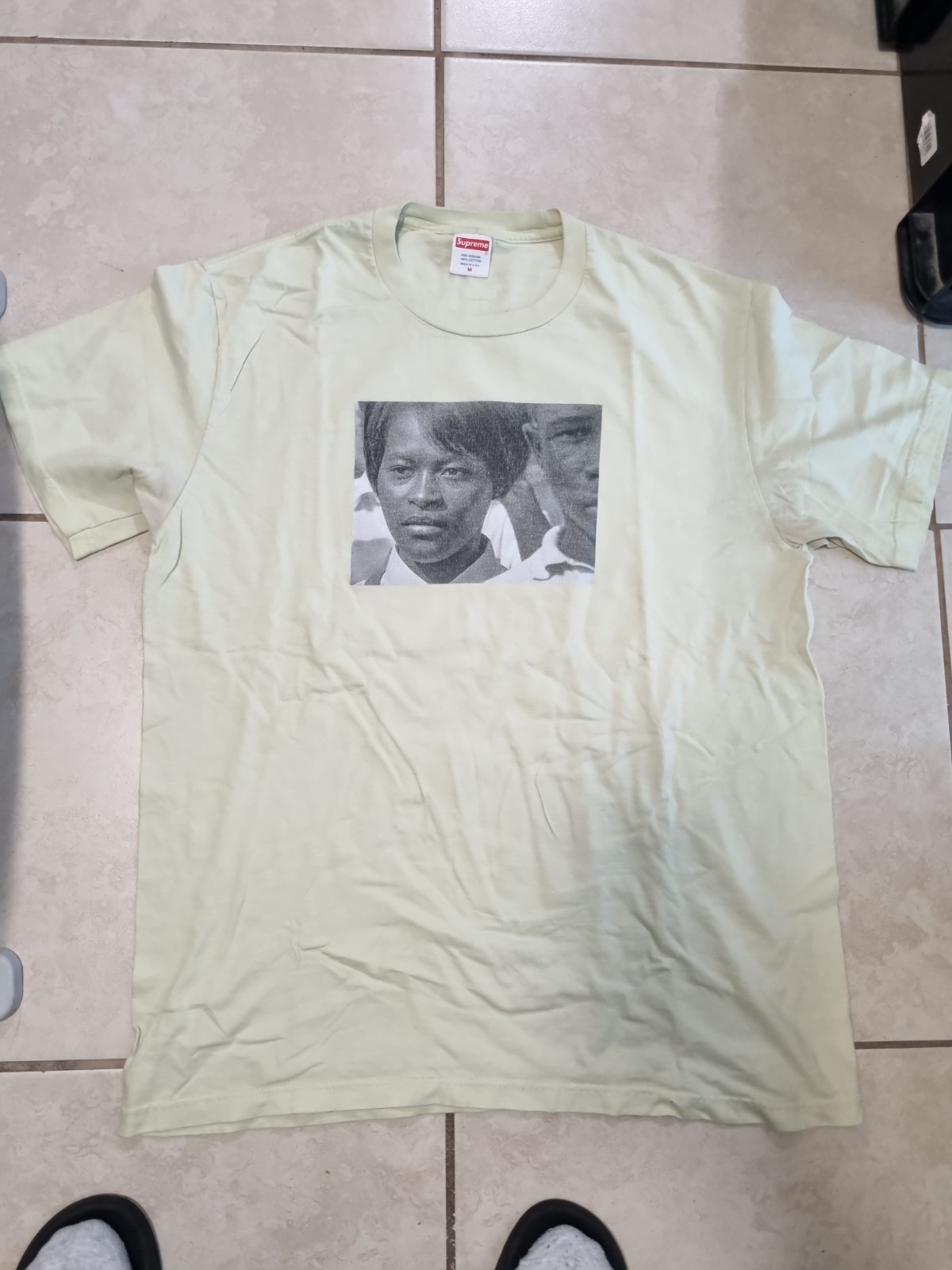 Supreme Roy DeCarava Mississippi Tee SS22 Pale Mint Green Size Medium Very Good