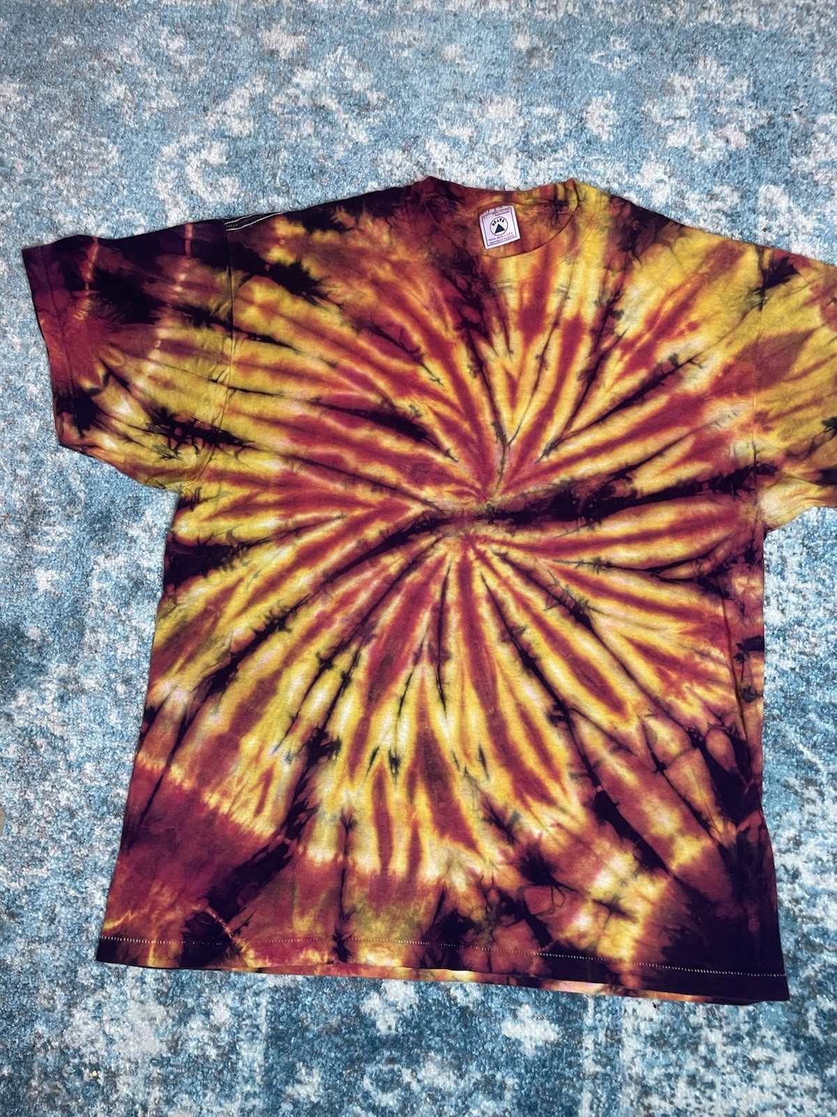 Vintage Delta Pro Weight Tie Dye Shirt Large Single Stitch 90’s Hand Dyed