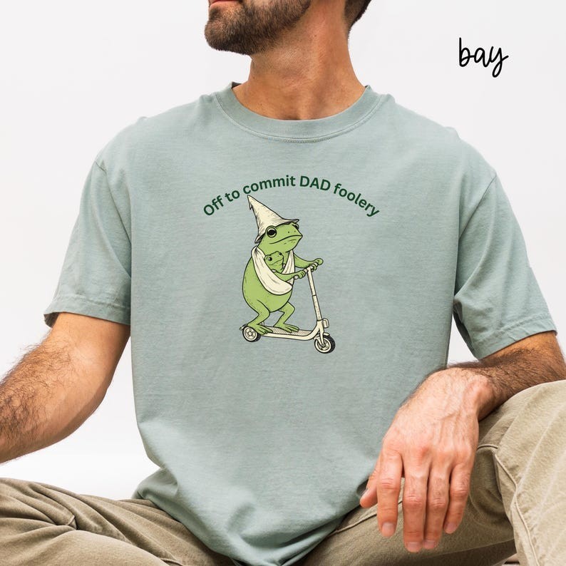 New Dad Frog Comfort Colors Shirt, Off to Commit Dad Foolery TShirt, Funny Frog