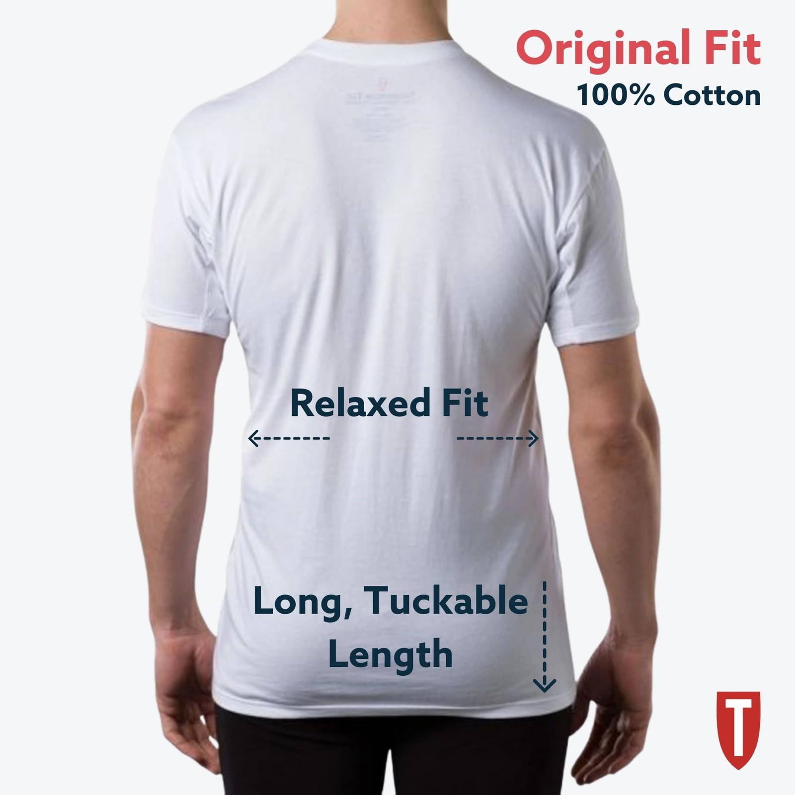 Mens Sweatproof Undershirt – Cotton V Neck T-Shirt with Underarm Sweat Pads –