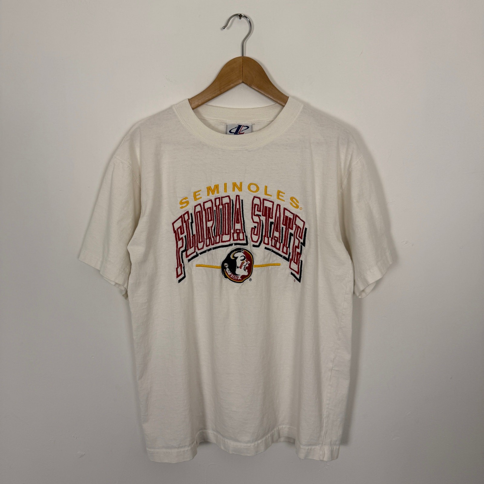 Vintage 90s Florida State Seminoles FSU NCAA Football Sports Tee Shirt White