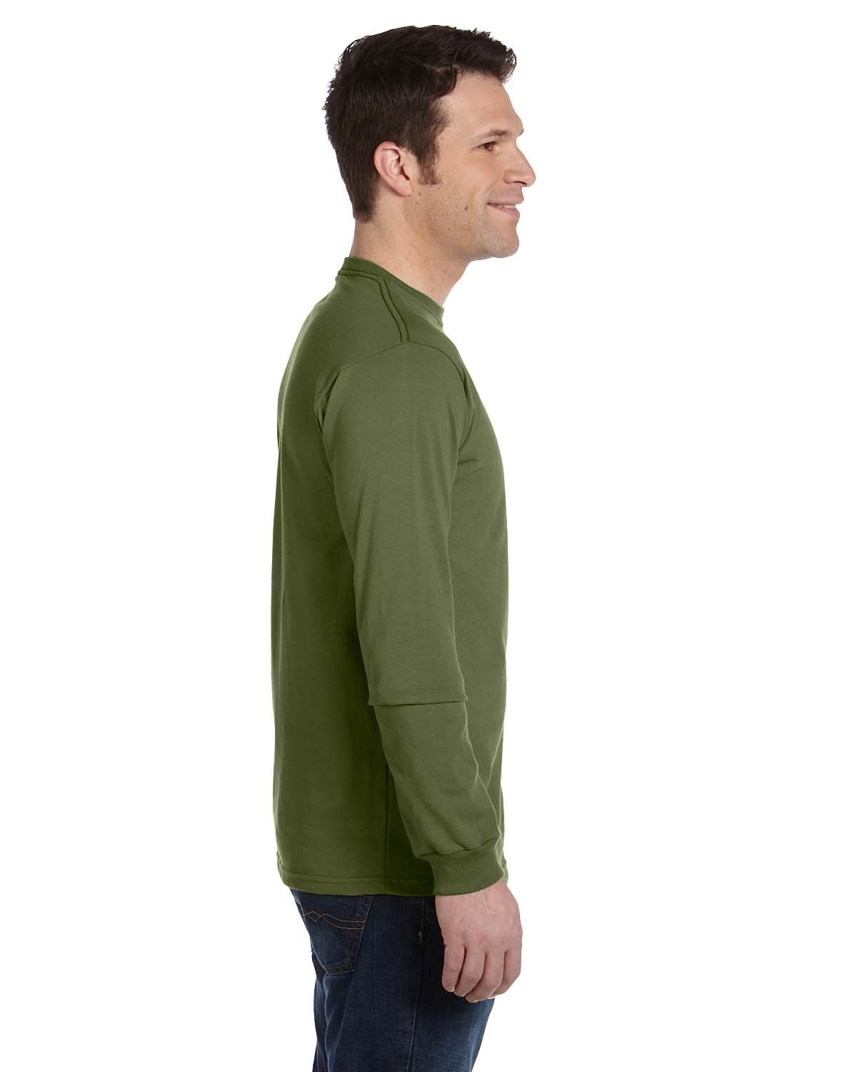 Econscious Mens 100% Organic Cotton long sleeve shirt EC1500 olive green large L