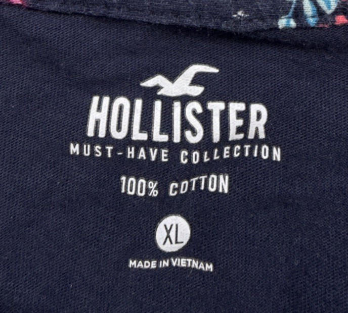Hollister Must Have Collection Blue Short Sleeve Cotton T-Shirt Men&rsquo;s XL Pocket