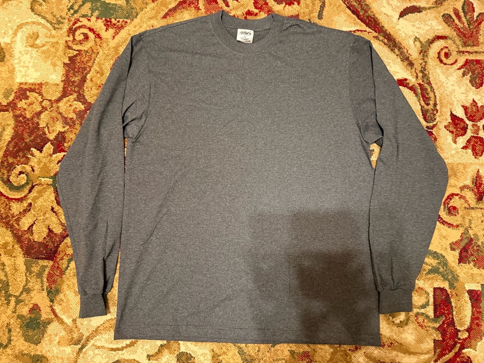 Shaka Wear Super Max Heavy Long Sleeve T-Shirt Charcoal Heather XL