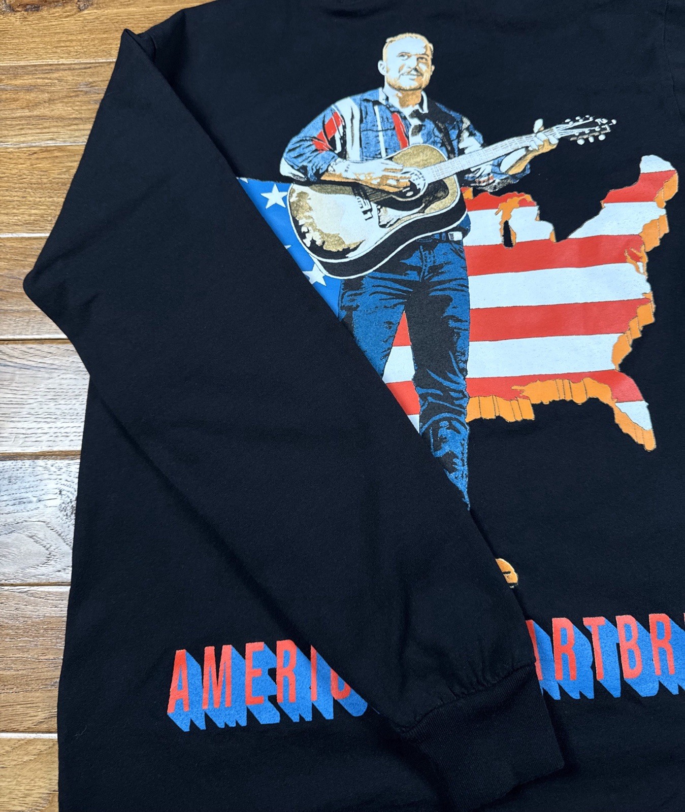 Zach Bryan American Heartbreak Tour Shirt Long Sleeve Black Small