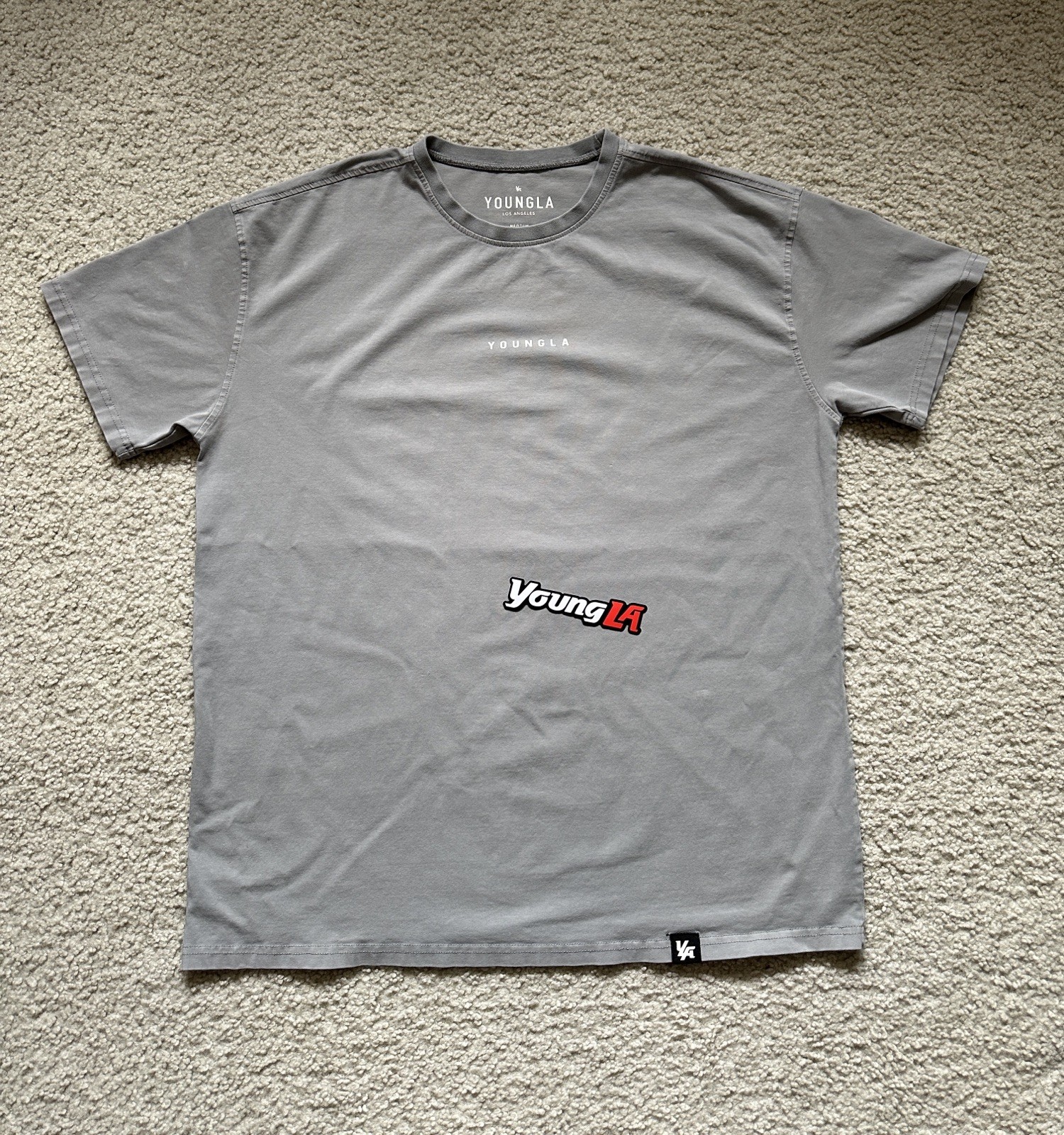 YoungLa T Shirt Grey Size Medium Short Sleeve