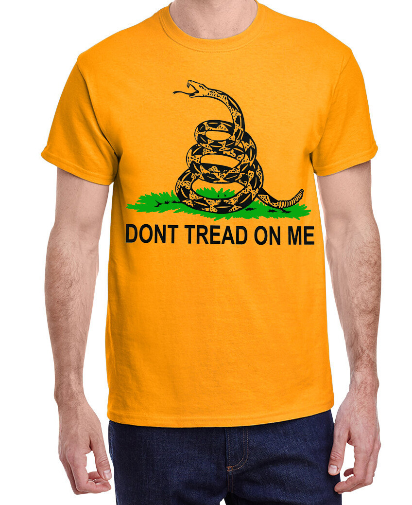 Mens Don&rsquo;t Tread on Me T-shirt Gadsden Flag Clothing Apparel 2nd Amendment Tee