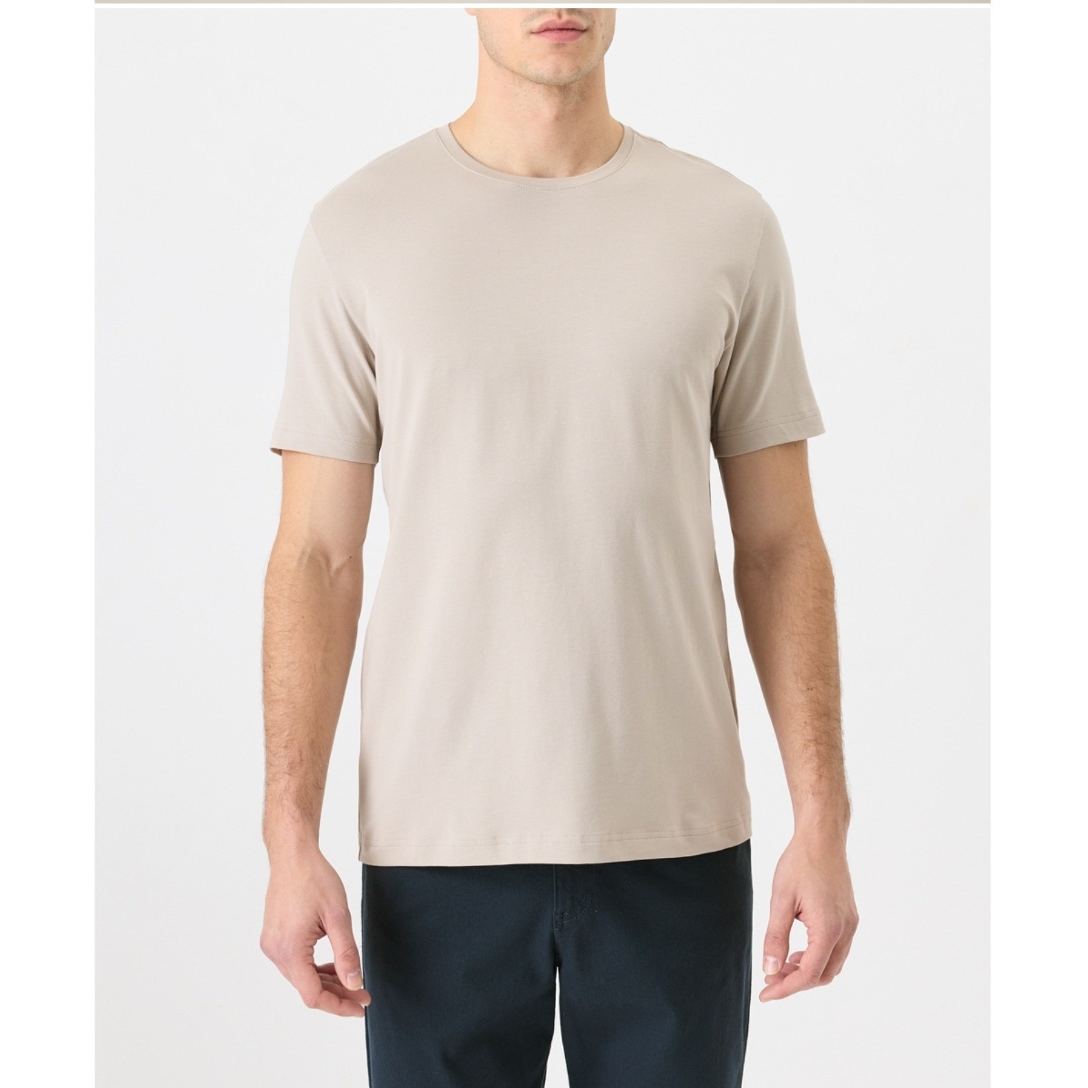Pact Lux Essential Classic Fit Large 100% Organic Cotton Nickel Grey Crew Neck