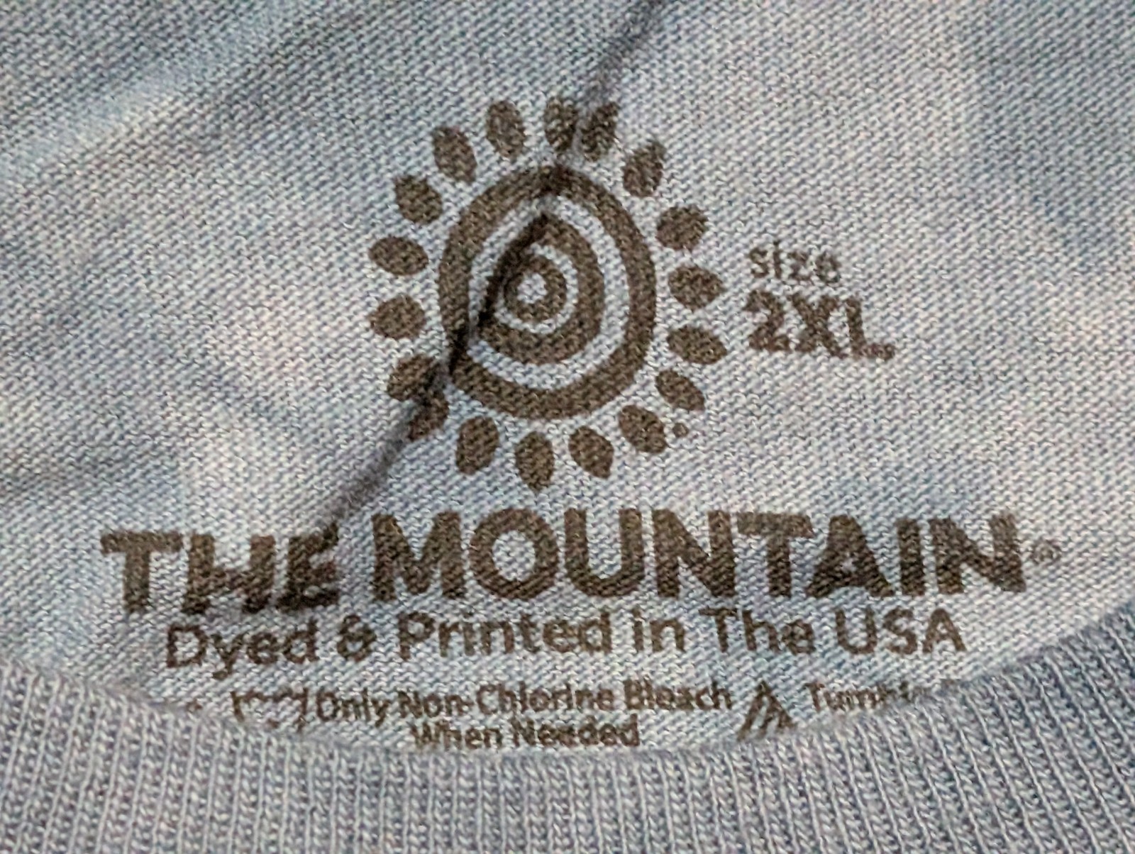 The Mountain Mens T-shirt Blue Peace Sign Clouds New Logo 2XL #6088
