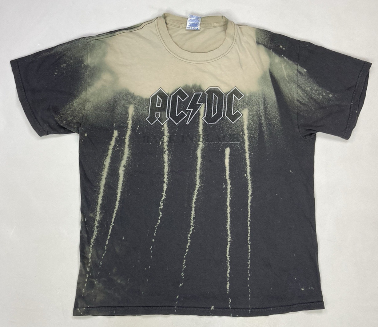ACDC Back In Black 2007Graphic T-shirt Men Large Tie Dye Short Sleeve Music