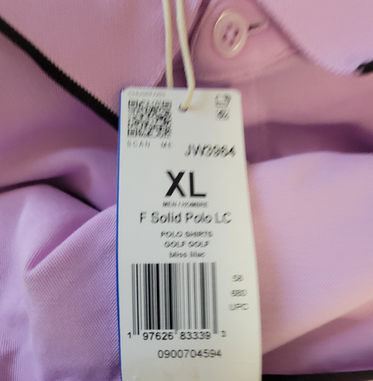 NEW MENS ADIDAS ORIGINALS TREFOIL POLO SHIRT ~SIZE XL #JW3964 LILAC PINK