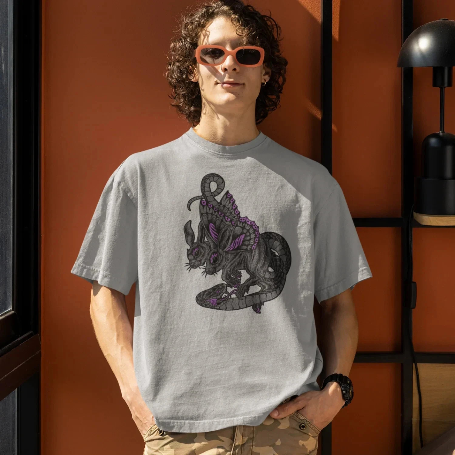 Men&rsquo;s Oversized Round Neck Streetwear T-Shirt Soft Cotton Casual Wear Comfort