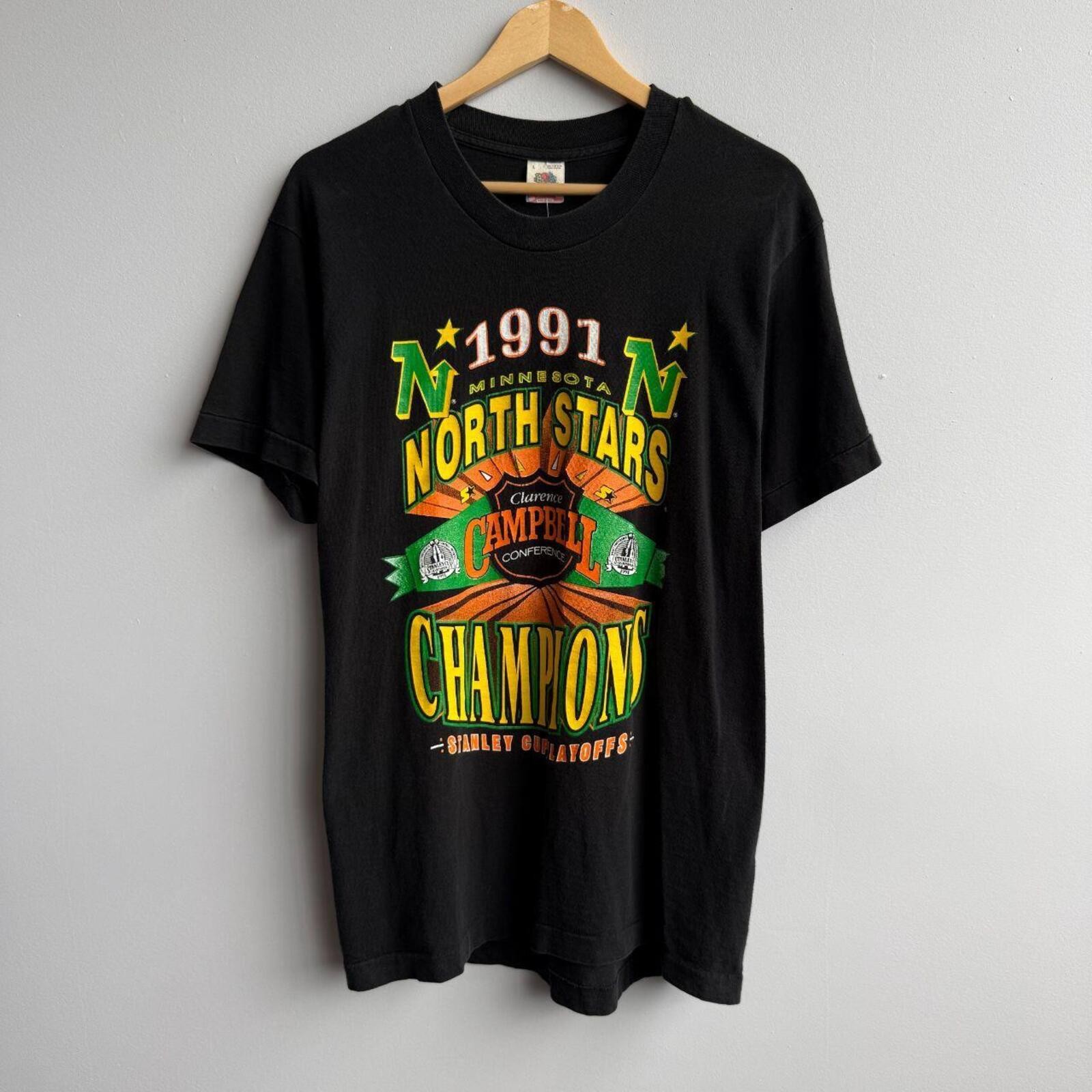 Vintage 90s North Stars NHL tee (0517)