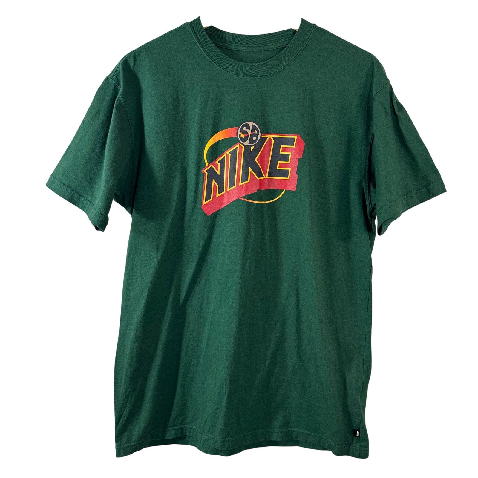 Nike SB Max90 Sonics Mens S Graphic T-Shirt Green Short Sleeve Crew Neck Cotton