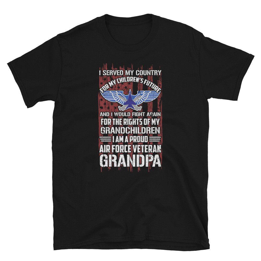 Soldier Honor Duty America American Eagle Grandpa T-Shirt