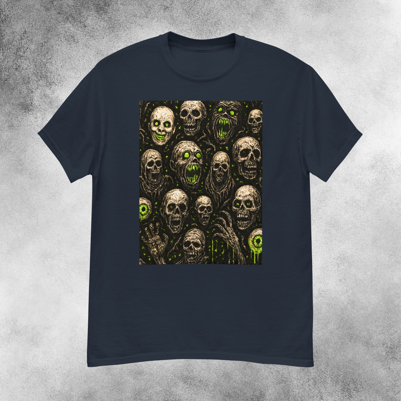 Infernal Radioactive Skulls Horror T-Shirt Men&rsquo;s S-2XL