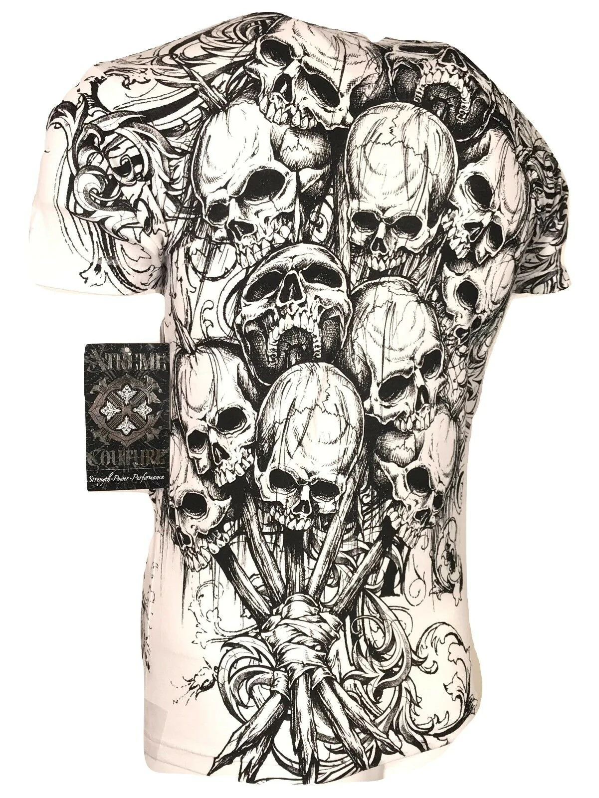 Xtreme Couture by Affliction Men&rsquo;s T-Shirt ACCUSER Skull Biker