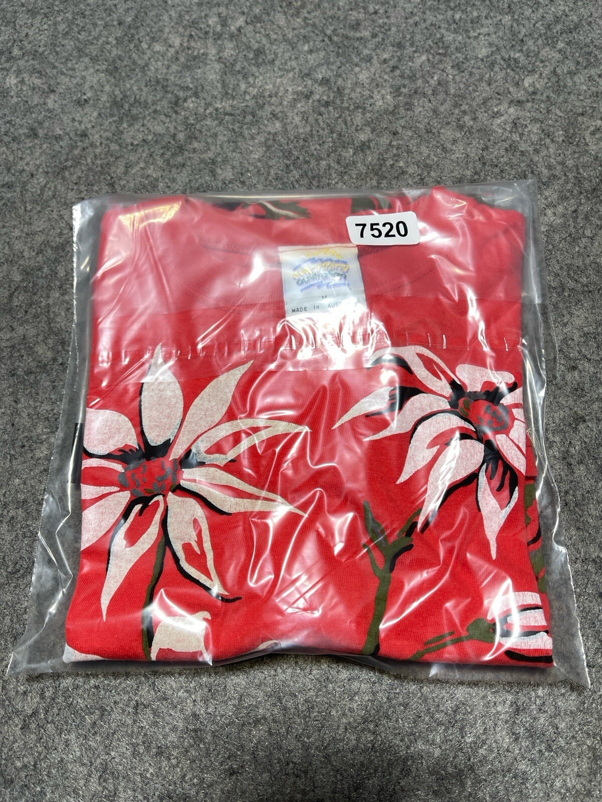 Vintage Medium Everything Australian Flannel Flower Red Shirt Cotton